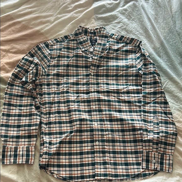 Men's Green Plaid Shirt - Picture 1 of 4